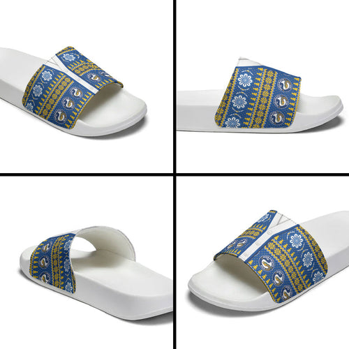 Eels Rugby Christmas Slide Sandals Aboriginal Seamless Cardigan Inspired