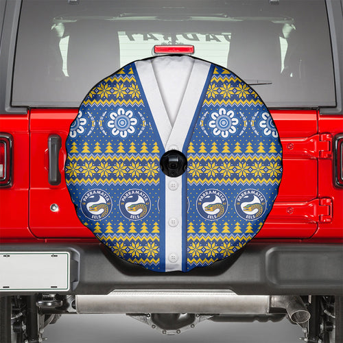 Eels Rugby Christmas Spare Tire Cover Aboriginal Seamless Cardigan Inspired