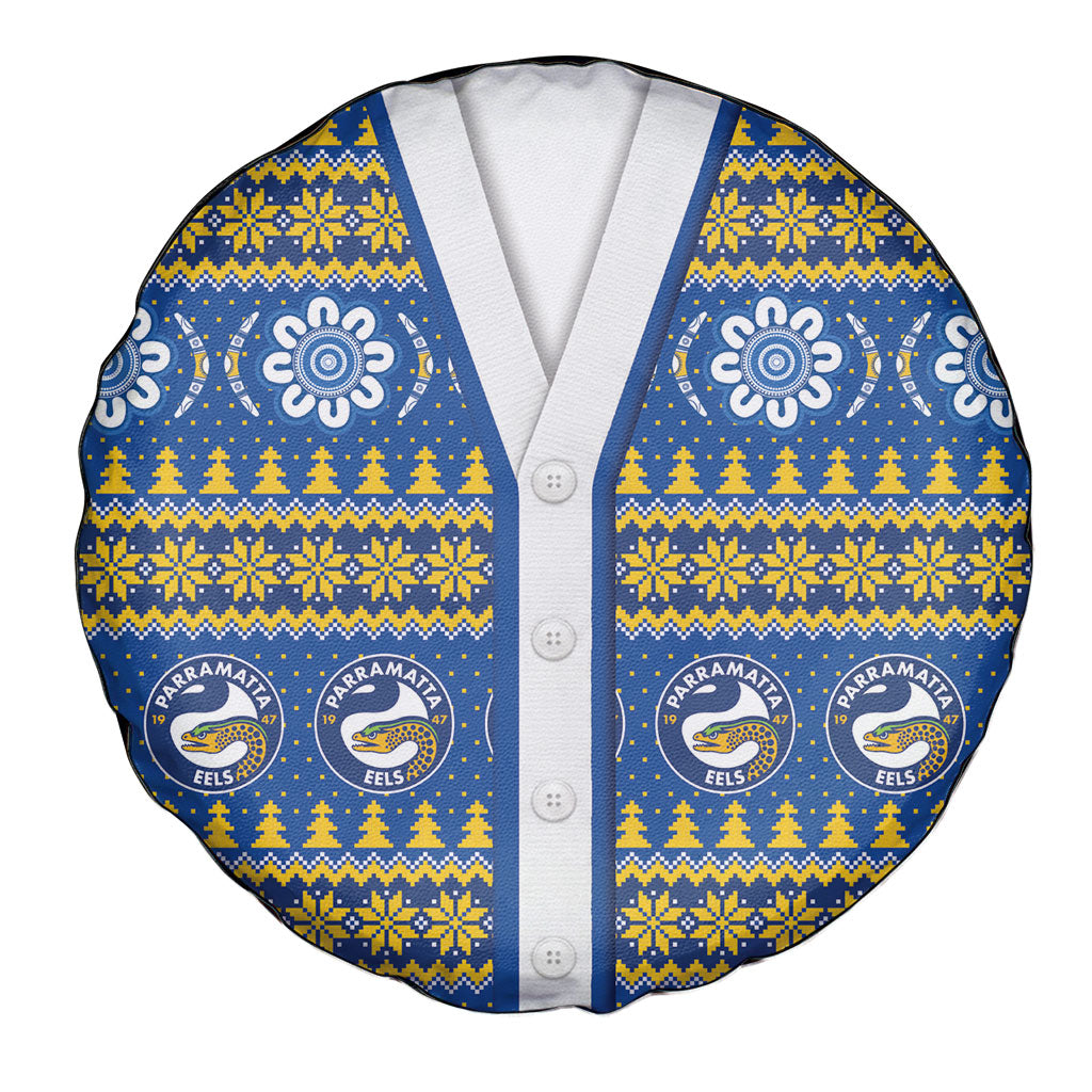 Eels Rugby Christmas Spare Tire Cover Aboriginal Seamless Cardigan Inspired