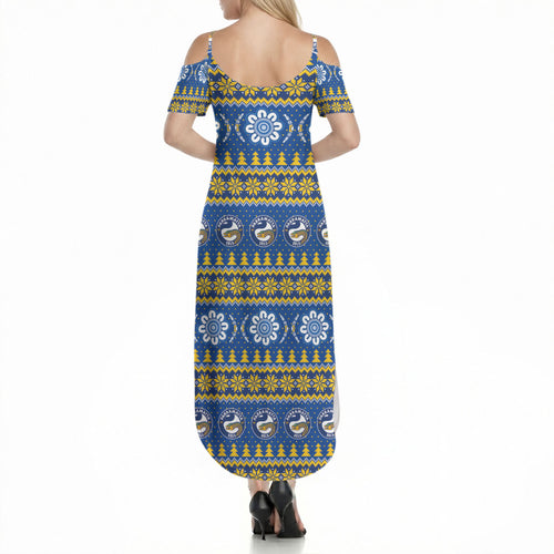 Eels Rugby Christmas Summer Maxi Dress Aboriginal Seamless Cardigan Inspired