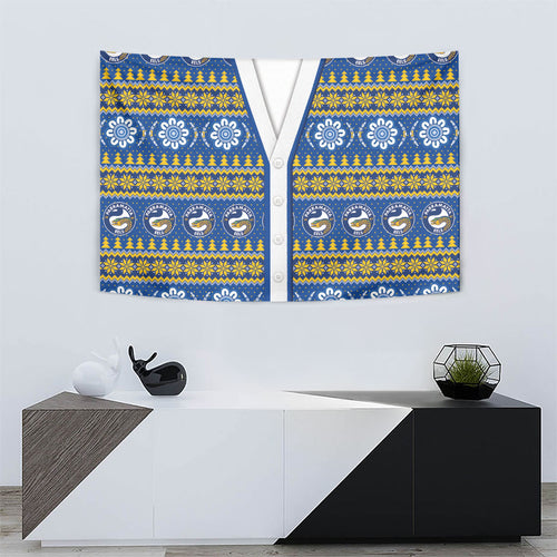 Eels Rugby Christmas Tapestry Aboriginal Seamless Cardigan Inspired