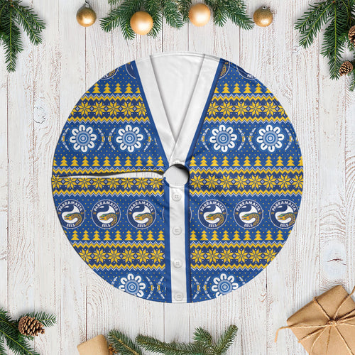Eels Rugby Christmas Tree Skirt Aboriginal Seamless Cardigan Inspired