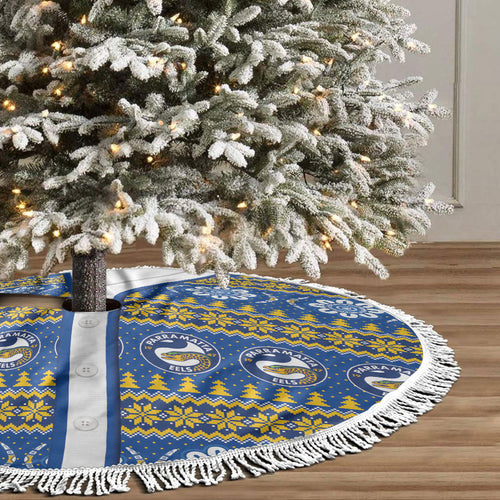 Eels Rugby Christmas Tree Skirt Aboriginal Seamless Cardigan Inspired