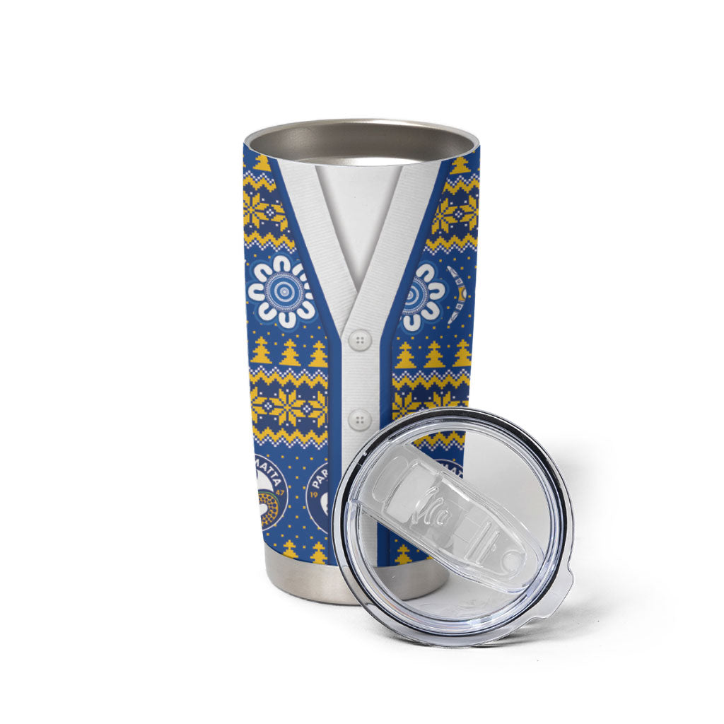 Eels Rugby Christmas Tumbler Cup Aboriginal Seamless Cardigan Inspired