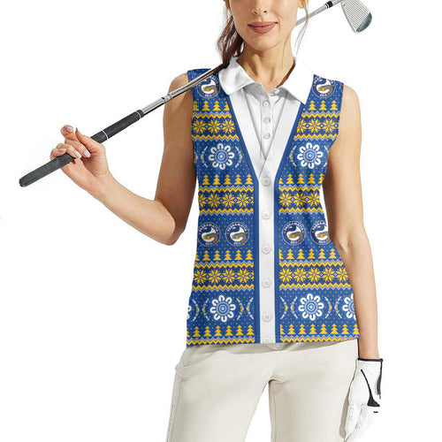 Eels Rugby Christmas Women Sleeveless Polo Shirt Aboriginal Seamless Cardigan Inspired
