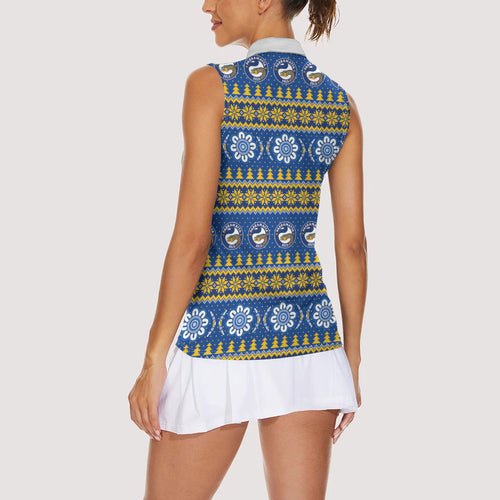 Eels Rugby Christmas Women Sleeveless Polo Shirt Aboriginal Seamless Cardigan Inspired