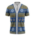 Eels Rugby Christmas Zipper Polo Shirt Aboriginal Seamless Cardigan Inspired