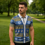 Eels Rugby Christmas Zipper Polo Shirt Aboriginal Seamless Cardigan Inspired