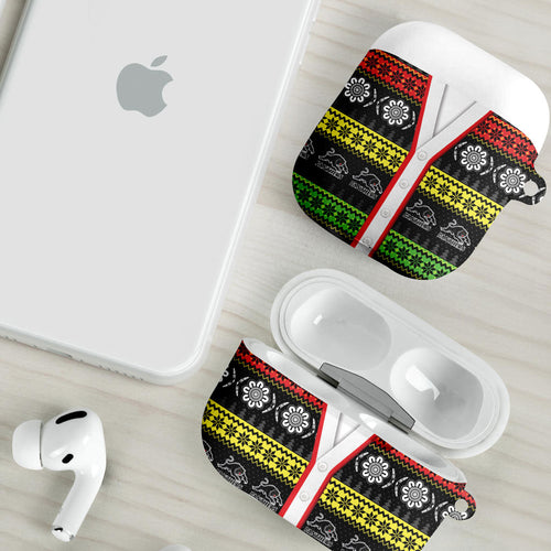 Panthers Rugby Christmas AirPods Case Aboriginal Seamless Cardigan Inspired
