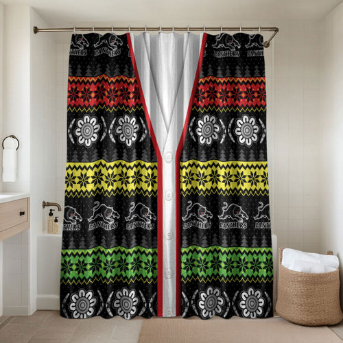 Panthers Rugby Christmas Bathroom Set Aboriginal Seamless Cardigan Inspired