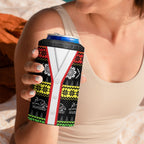 Panthers Rugby Christmas 4 in 1 Can Cooler Tumbler Aboriginal Seamless Cardigan Inspired