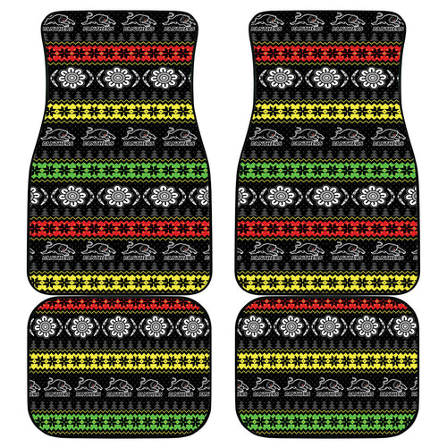 Panthers Rugby Christmas Car Mats Aboriginal Seamless Cardigan Inspired