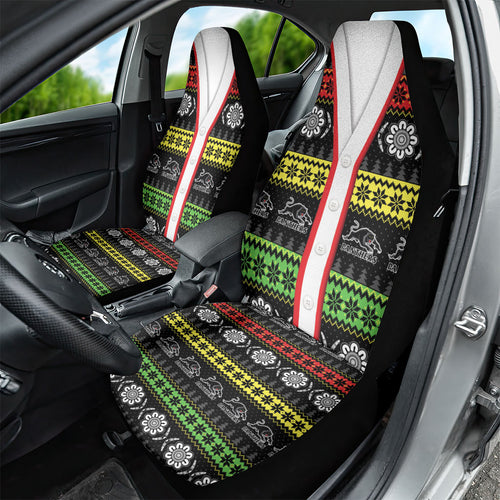 Panthers Rugby Christmas Car Seat Cover Aboriginal Seamless Cardigan Inspired