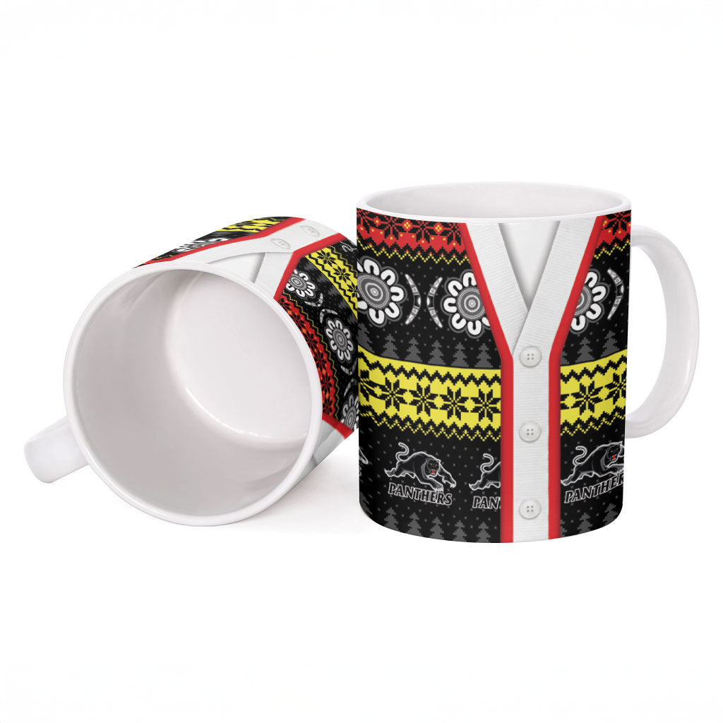 Panthers Rugby Christmas Ceramic Mug Aboriginal Seamless Cardigan Inspired