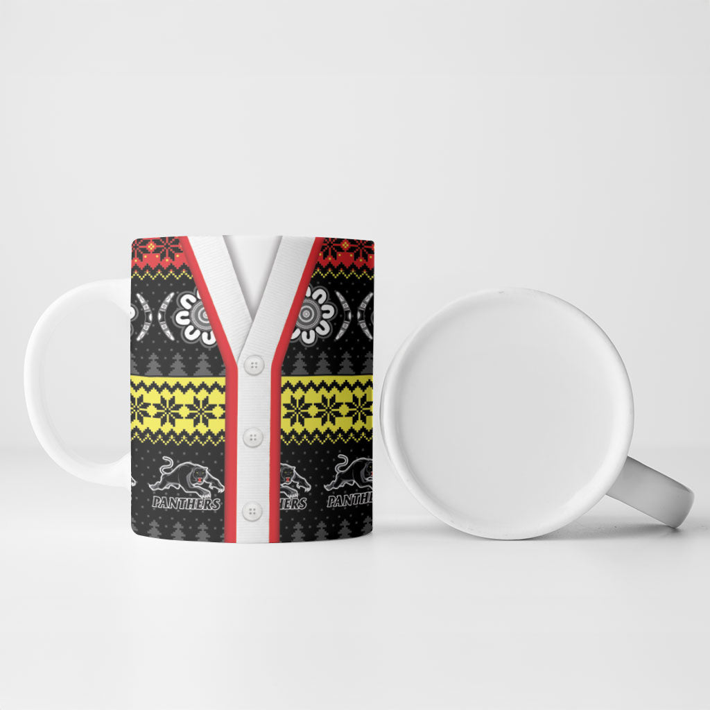 Panthers Rugby Christmas Ceramic Mug Aboriginal Seamless Cardigan Inspired