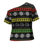 Panthers Rugby Christmas Cross Shoulder Shirt Aboriginal Seamless Cardigan Inspired