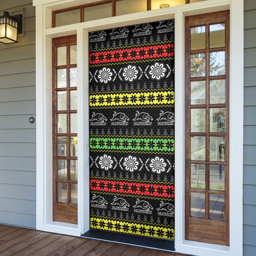 Panthers Rugby Christmas Door Cover Aboriginal Seamless Cardigan Inspired