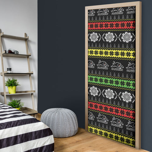 Panthers Rugby Christmas Door Cover Aboriginal Seamless Cardigan Inspired