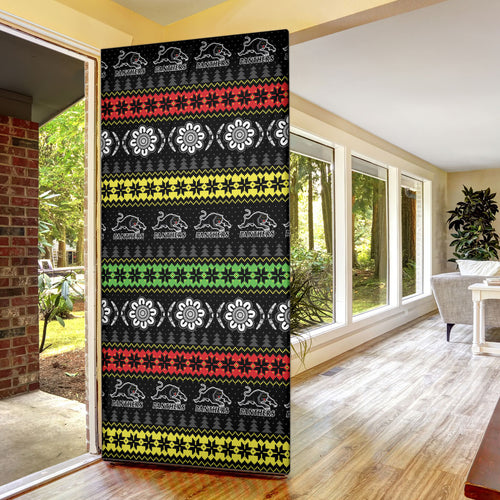Panthers Rugby Christmas Door Cover Aboriginal Seamless Cardigan Inspired