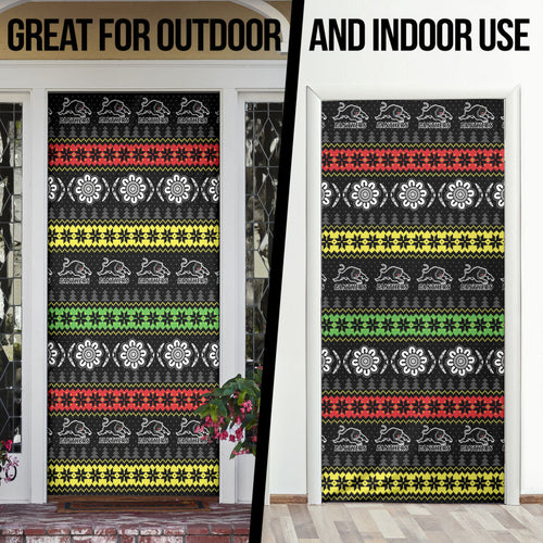 Panthers Rugby Christmas Door Cover Aboriginal Seamless Cardigan Inspired