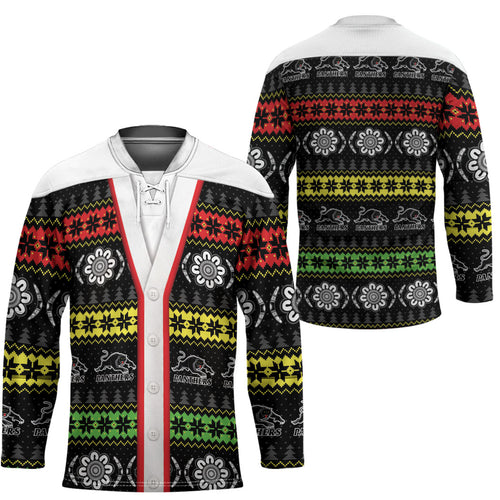 Panthers Rugby Christmas Hockey Jersey Aboriginal Seamless Cardigan Inspired