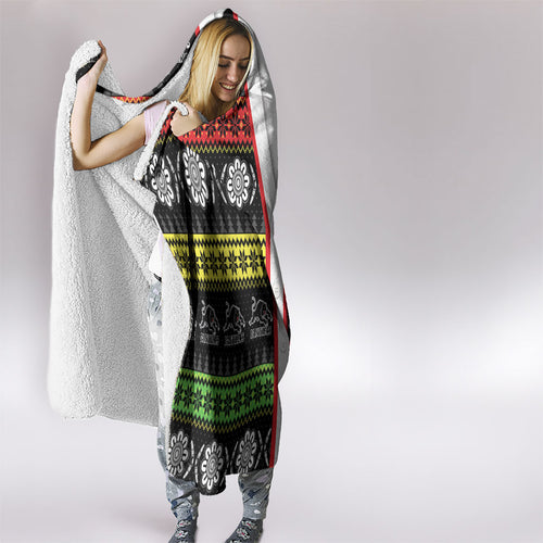 Panthers Rugby Christmas Hooded Blanket Aboriginal Seamless Cardigan Inspired