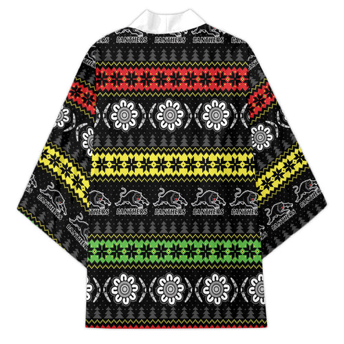 Panthers Rugby Christmas Kimono Aboriginal Seamless Cardigan Inspired