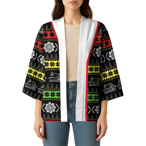Panthers Rugby Christmas Kimono Aboriginal Seamless Cardigan Inspired