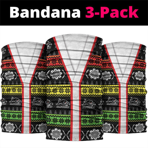 Panthers Rugby Christmas Neck Gaiter Aboriginal Seamless Cardigan Inspired