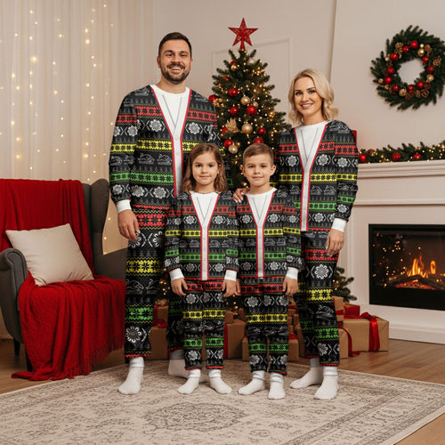 Panthers Rugby Christmas Pajama Set Aboriginal Seamless Cardigan Inspired