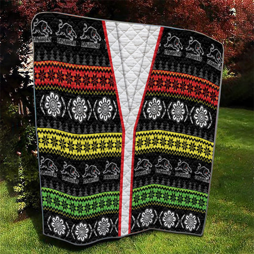Panthers Rugby Christmas Quilt Aboriginal Seamless Cardigan Inspired