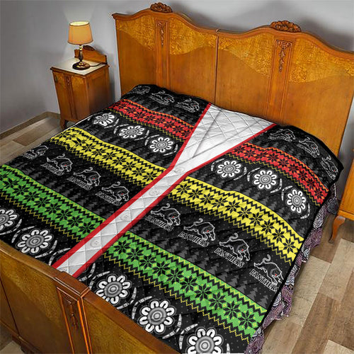 Panthers Rugby Christmas Quilt Aboriginal Seamless Cardigan Inspired