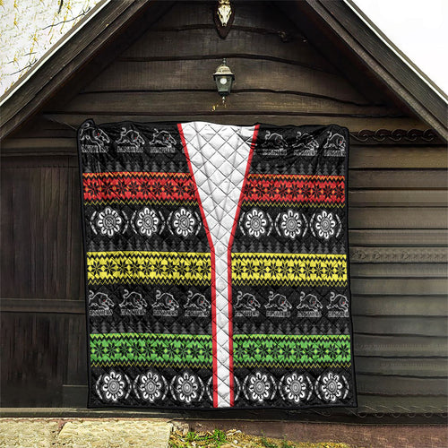 Panthers Rugby Christmas Quilt Aboriginal Seamless Cardigan Inspired