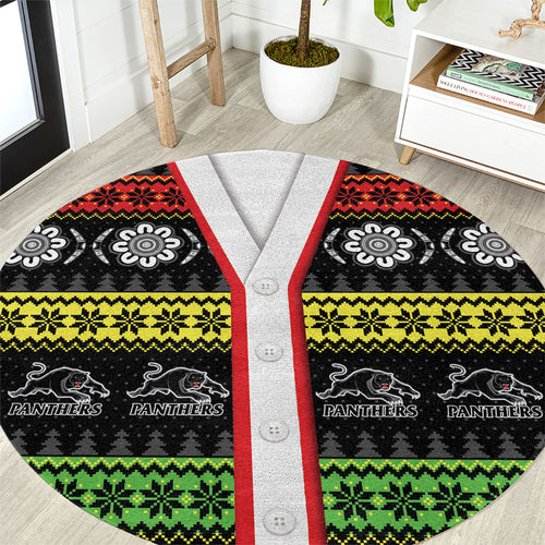 Panthers Rugby Christmas Round Carpet Aboriginal Seamless Cardigan Inspired
