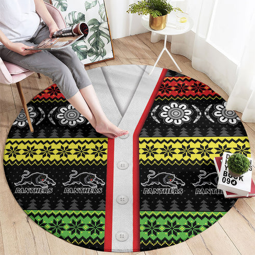Panthers Rugby Christmas Round Carpet Aboriginal Seamless Cardigan Inspired