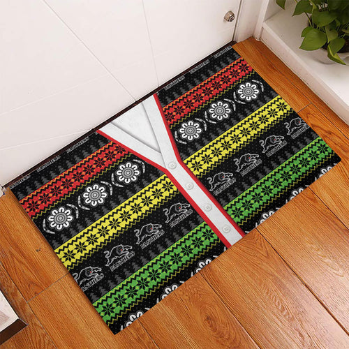 Panthers Rugby Christmas Rubber Doormat Aboriginal Seamless Cardigan Inspired