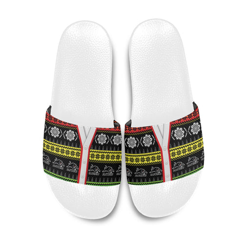 Panthers Rugby Christmas Slide Sandals Aboriginal Seamless Cardigan Inspired