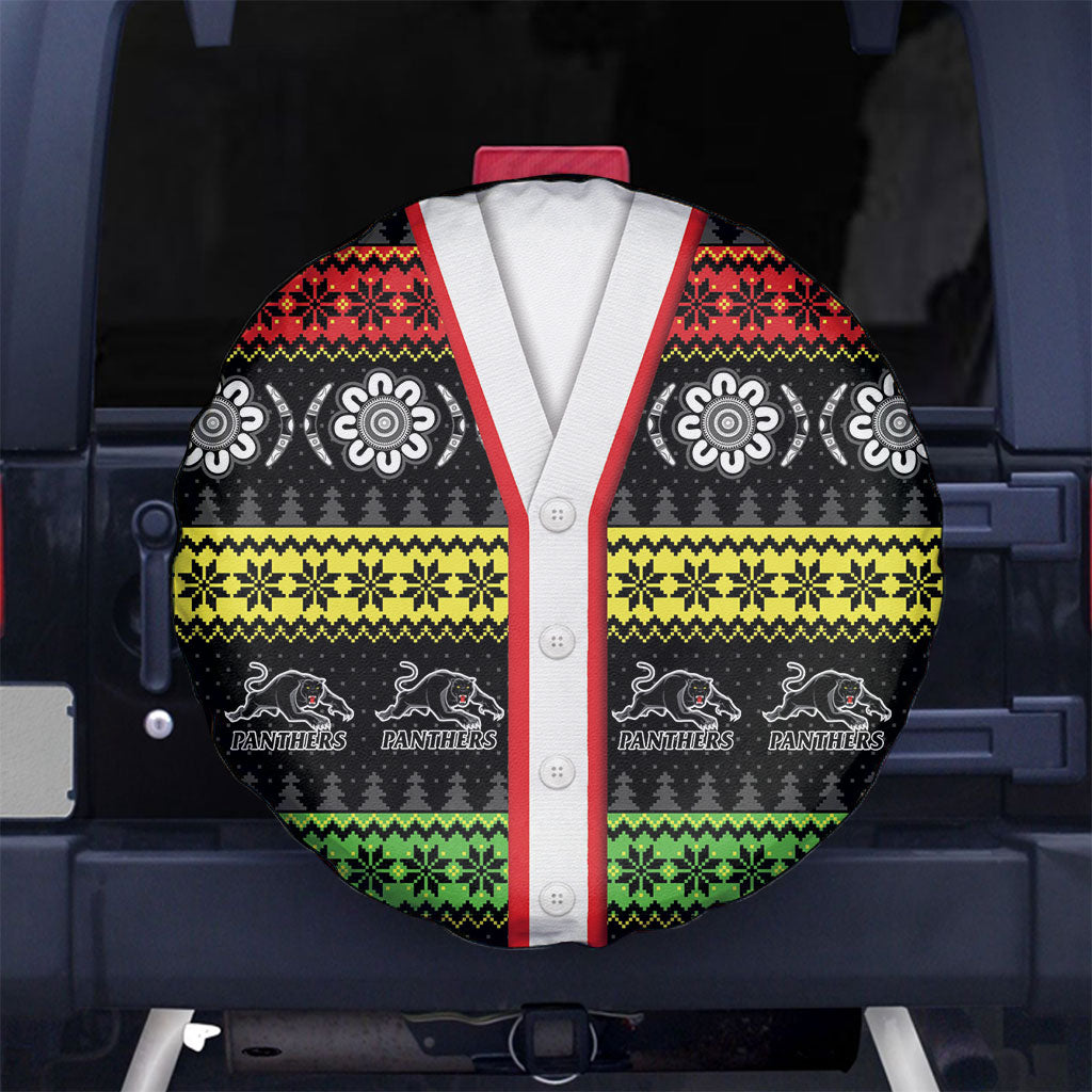 Panthers Rugby Christmas Spare Tire Cover Aboriginal Seamless Cardigan Inspired