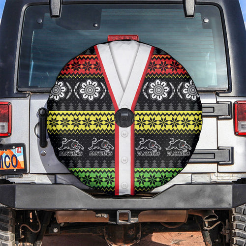 Panthers Rugby Christmas Spare Tire Cover Aboriginal Seamless Cardigan Inspired