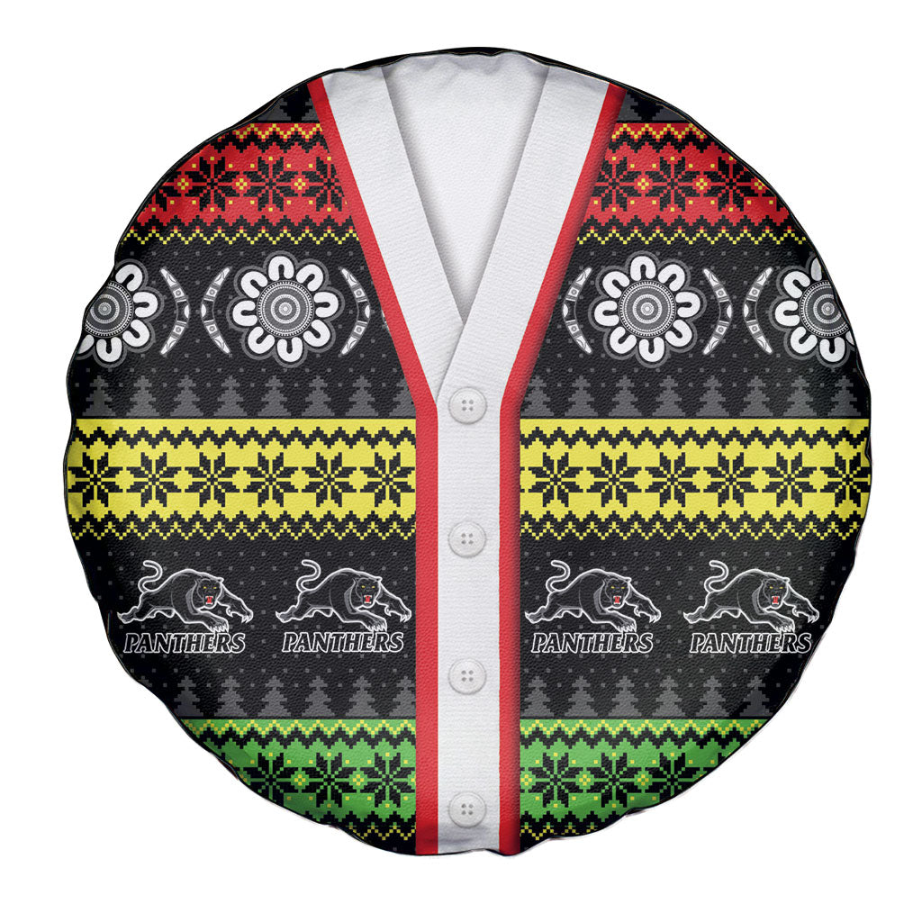 Panthers Rugby Christmas Spare Tire Cover Aboriginal Seamless Cardigan Inspired