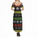 Panthers Rugby Christmas Summer Maxi Dress Aboriginal Seamless Cardigan Inspired