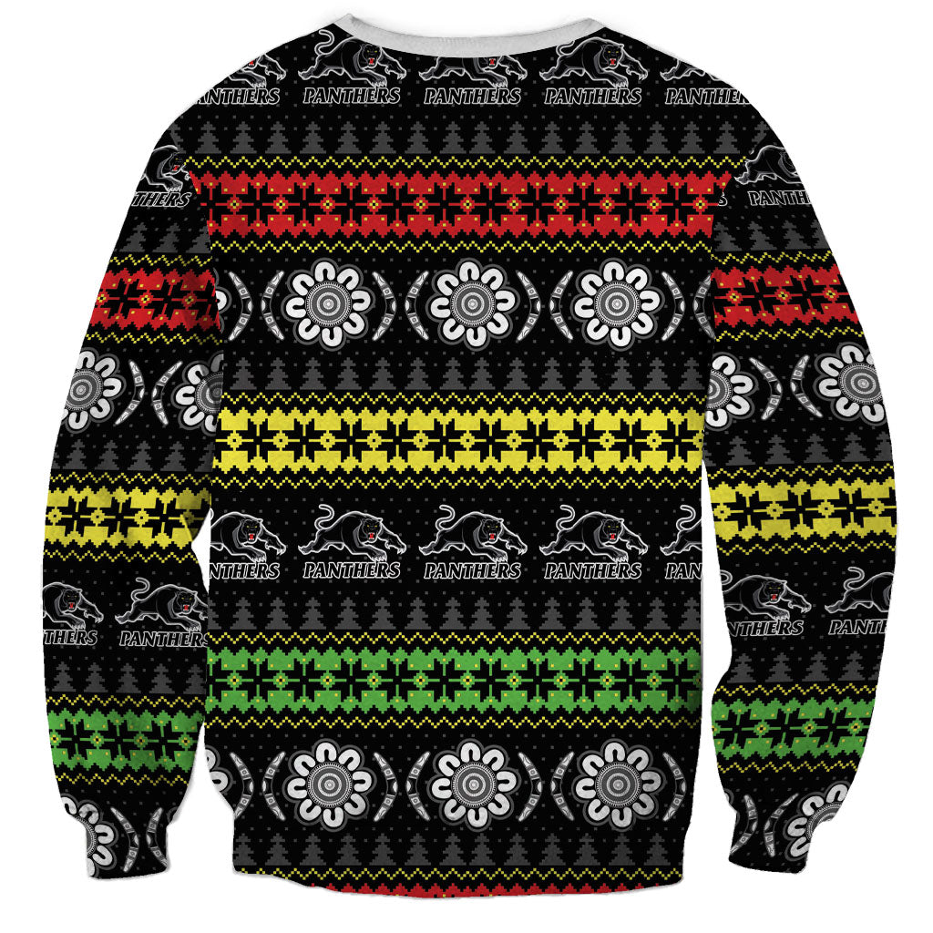 Panthers Rugby Christmas Sweatshirt Aboriginal Seamless Cardigan Inspired