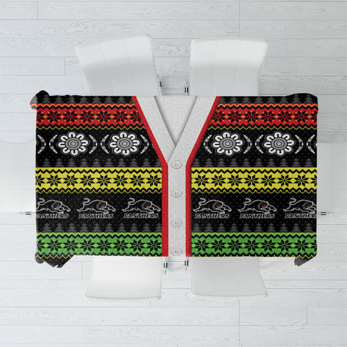 Panthers Rugby Christmas Tablecloth Aboriginal Seamless Cardigan Inspired