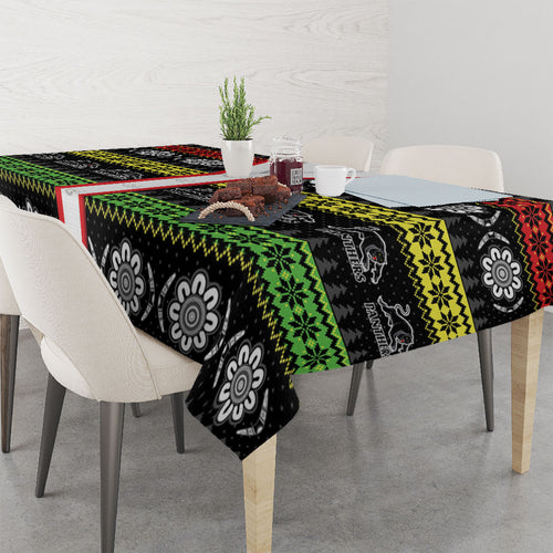 Panthers Rugby Christmas Tablecloth Aboriginal Seamless Cardigan Inspired