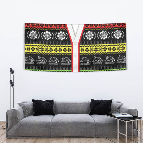 Panthers Rugby Christmas Tapestry Aboriginal Seamless Cardigan Inspired