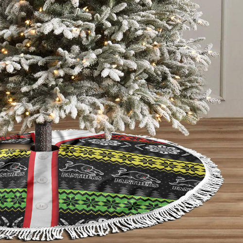 Panthers Rugby Christmas Tree Skirt Aboriginal Seamless Cardigan Inspired