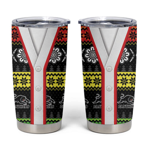 Panthers Rugby Christmas Tumbler Cup Aboriginal Seamless Cardigan Inspired