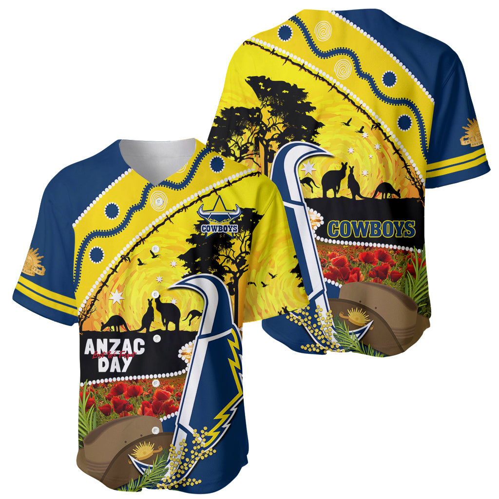 Cowboys ANZAC Day Baseball Jersey Rosemary Starring Night Style