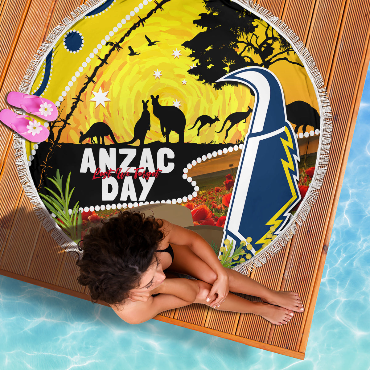 Cowboys ANZAC Day Beach Blanket Rosemary Starring Night Style