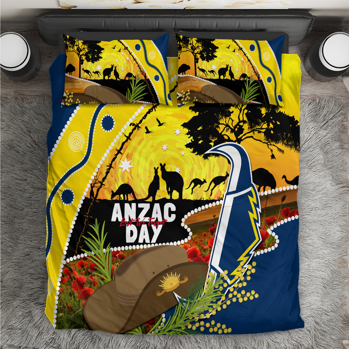 Cowboys ANZAC Day Bedding Set Rosemary Starring Night Style